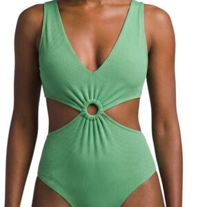 Green Cutout Bodysuit